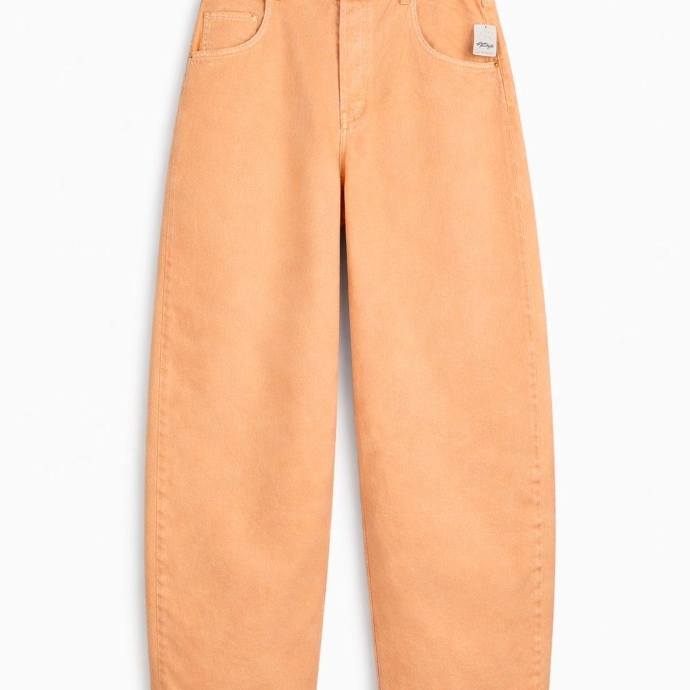 Free People We The Free Electric Feels Dropped Wide Leg Barrel Jeans NWT Boho - Picture 3 of 13